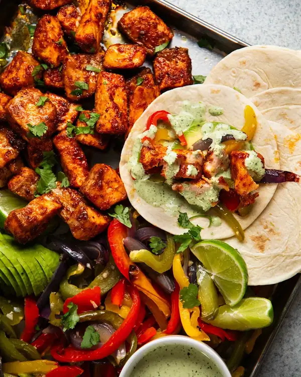 12 Minute Baked Salmon Fajita Spread