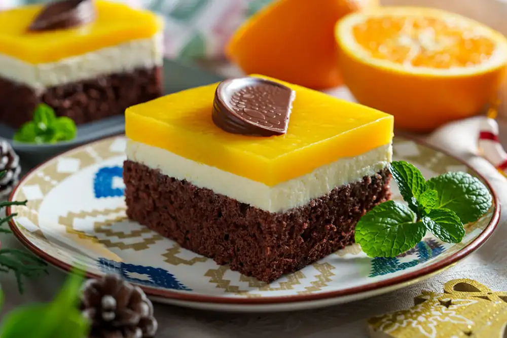 Fanta cake with natural orange juice