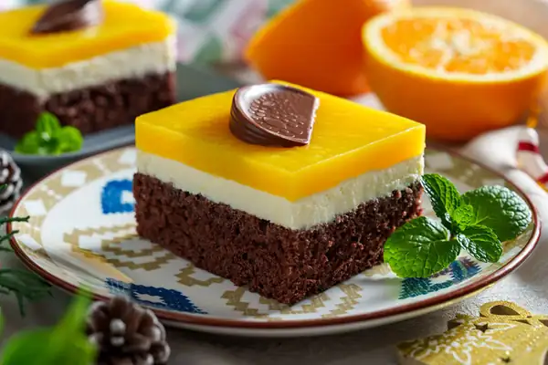 Fanta cake with natural orange juice