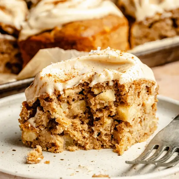 Apple Snacking Cake with Luscious Brown Butter Frosting
