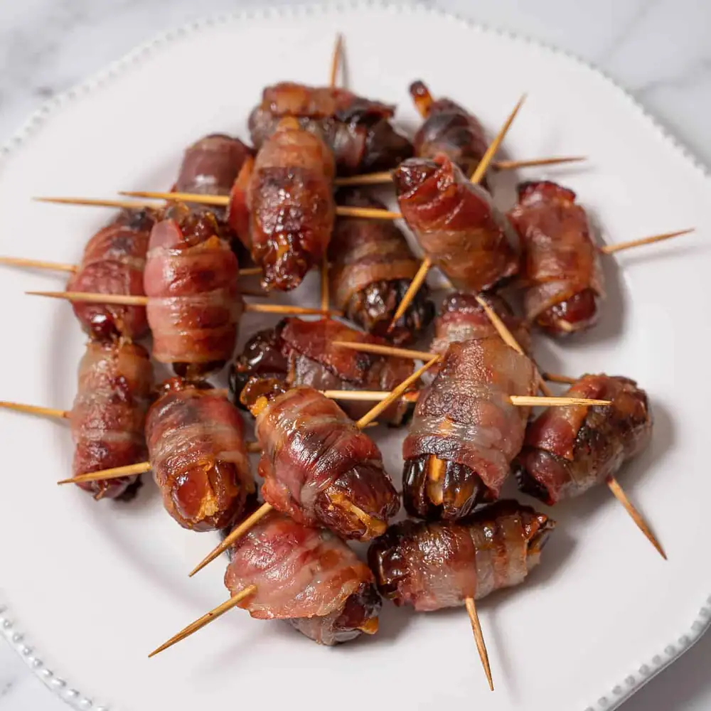 Bacon Wrapped Dates Recipe (Dátiles Rellenos)