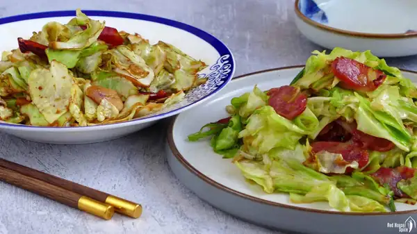 Chinese cabbage stir-fry, two ways (手撕包菜)