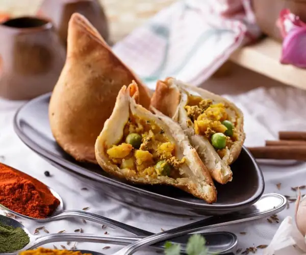Traditional Potato & Pea Samosas