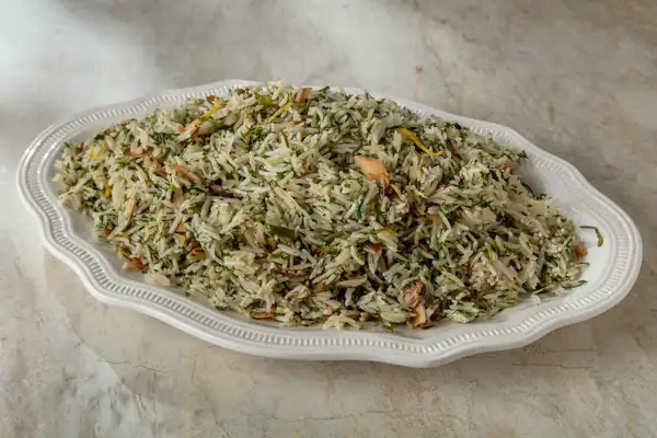 Arroz basmati con hierbas