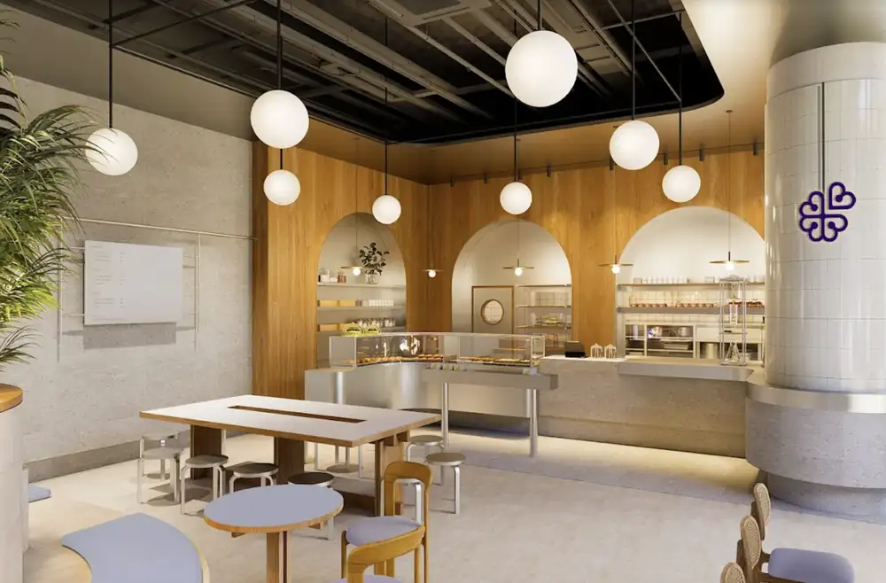 Nueva panadería-cafetería abre en el distrito financiero de Hong Kong con tartas de huevo "Croissant", tiramisú y más