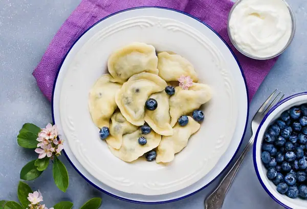 Blueberry Dumplings: Ukrainian Blueberry Varenyky