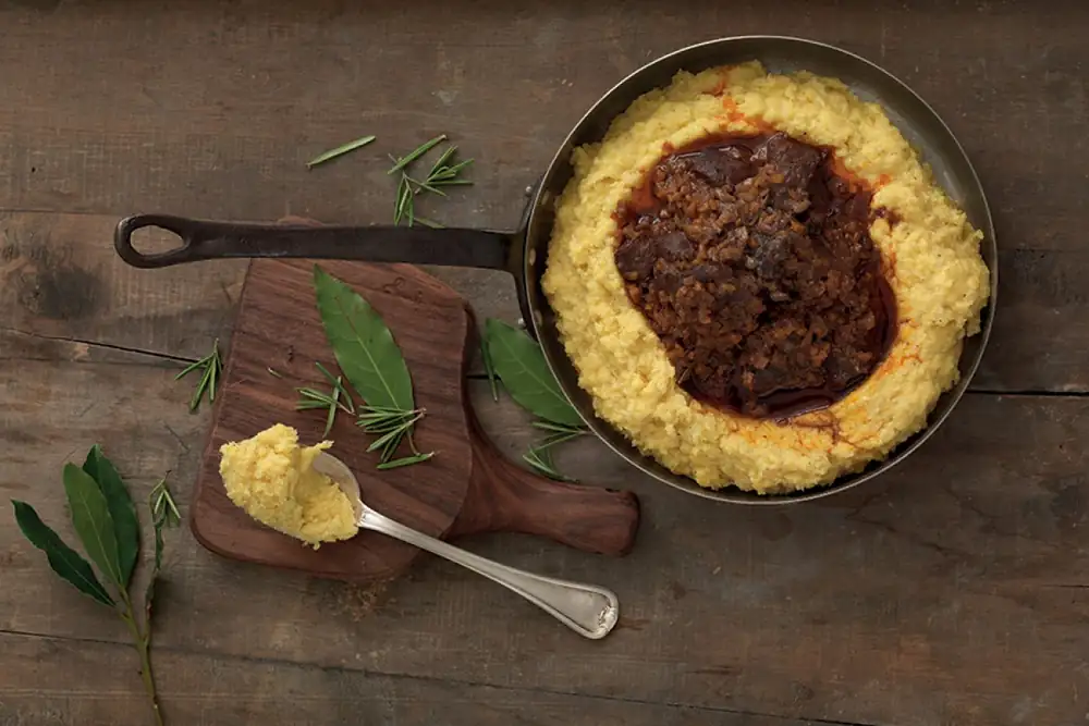 Spiced Wild Boar Shoulder with Polenta