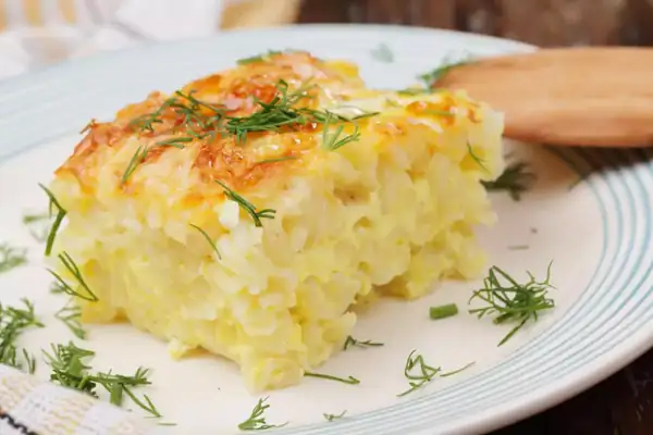 Baked salty macaroni