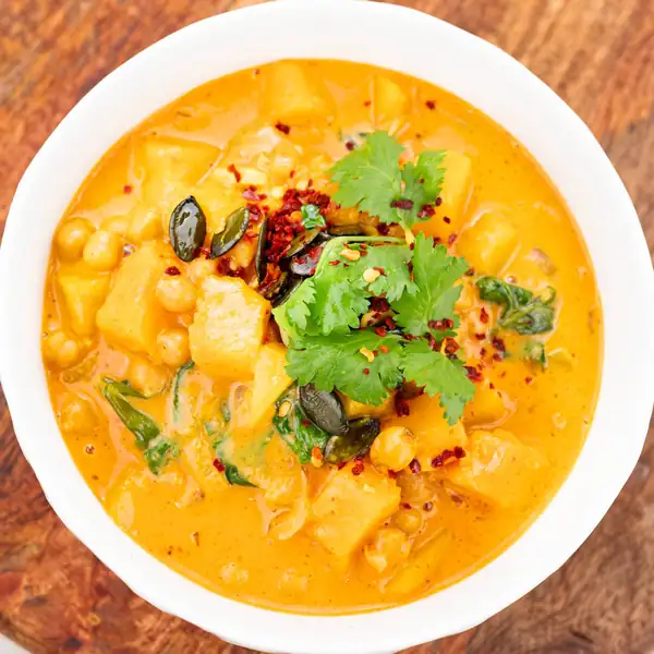 Pumpkin and chickpea curry