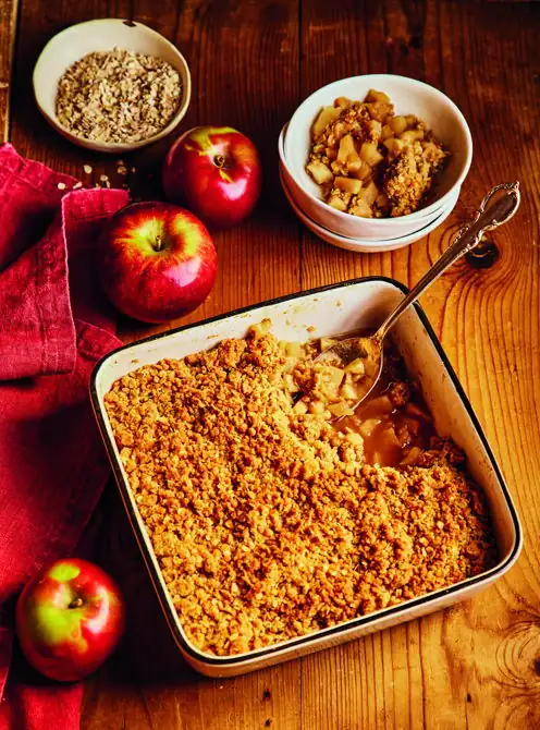 Crumble de manzana bajo en azúcar