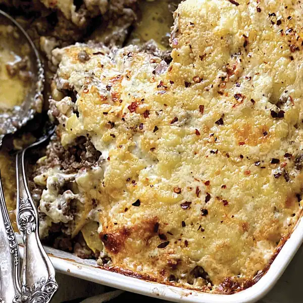 Greek Keto Moussaka with Eggplant and Yellow Squash