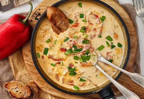 Roasted Red Peppers in White Sauce
