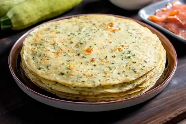 Zucchini pancakes, savory, fluffy and tasty