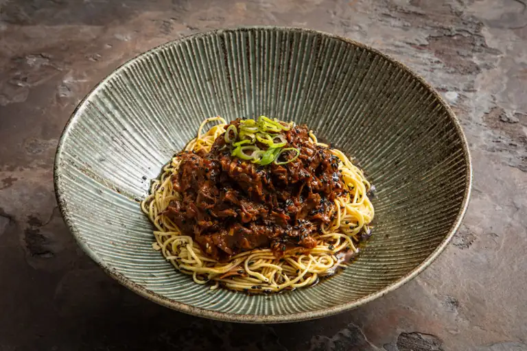 Miso-Braised Chuck Steak with Sesame Noodles