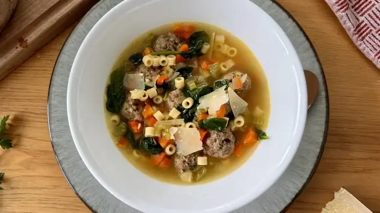 Italian Wedding Soup With Mini Meatballs Recipe