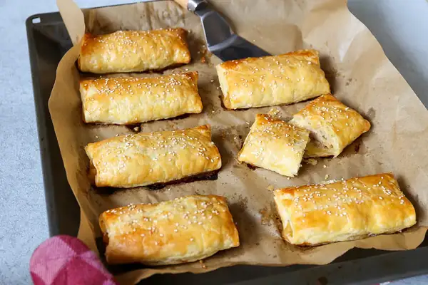 Asian chicken sausage rolls