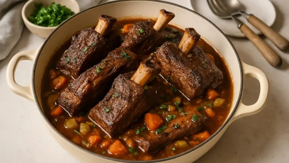 Costillas de cordero con galettes de pan de verduras saladas