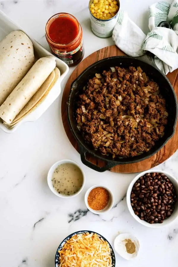 Cheesy Beef Enchilada Casserole Recipe