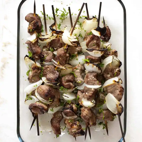 Oven Broiled Lamb Kabobs