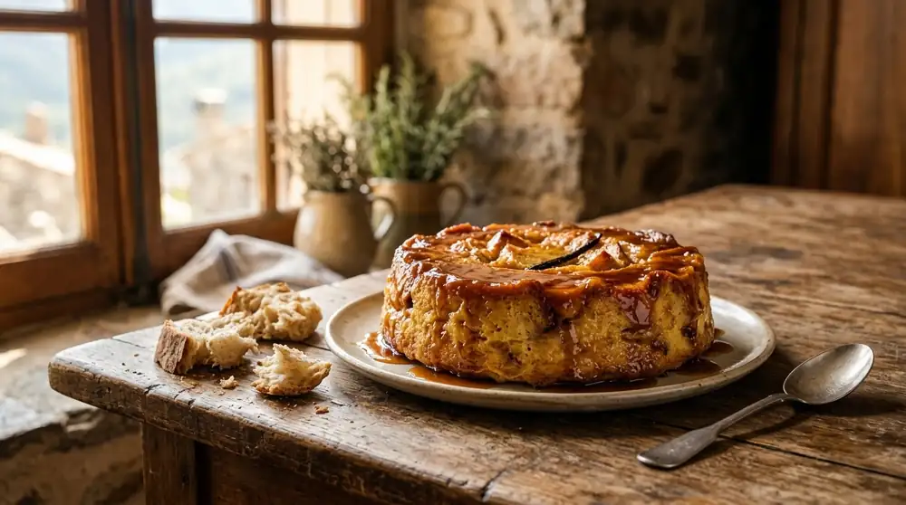Este postre corso transforma el pan duro en un flan de caramelo que las familias ansían