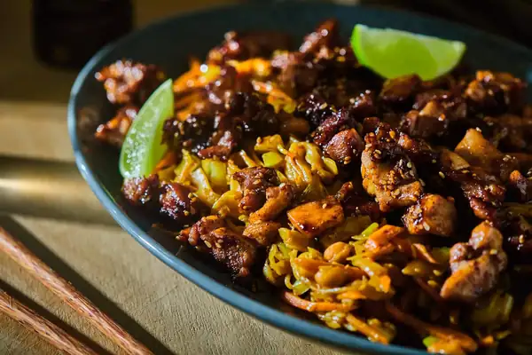 Asian rice noodle salad