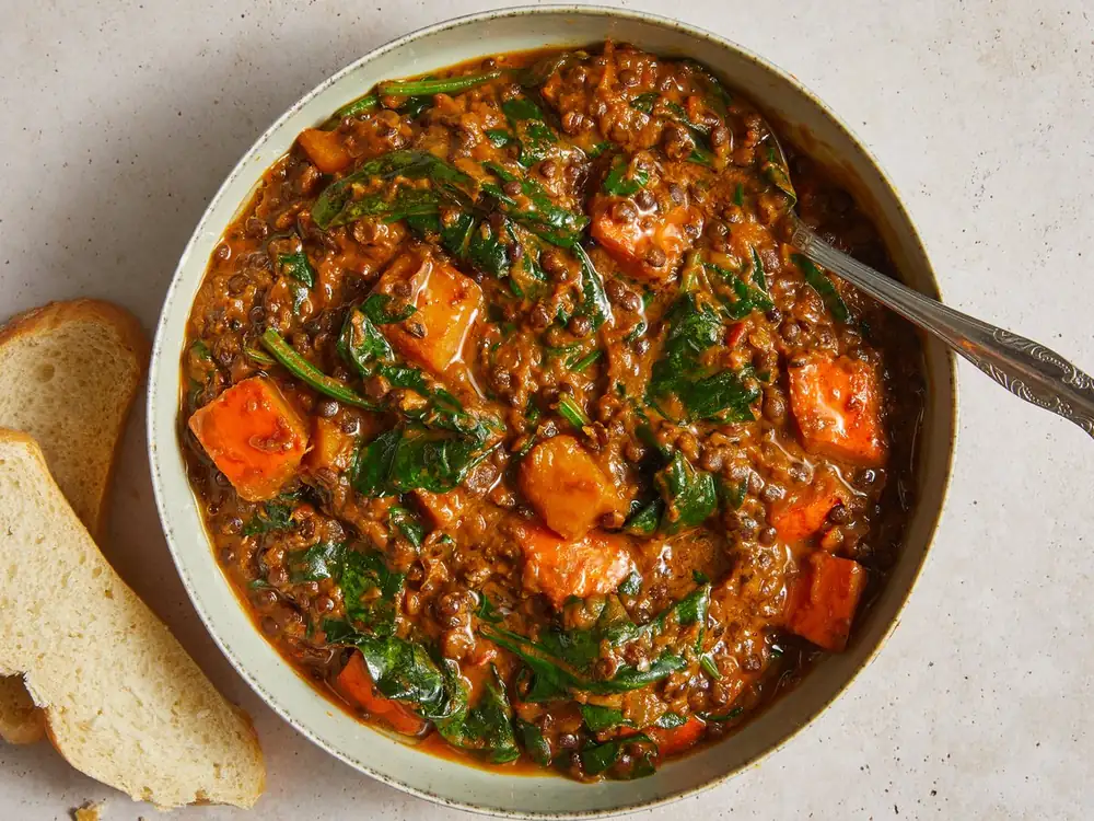 Lentil stew with pumpkin