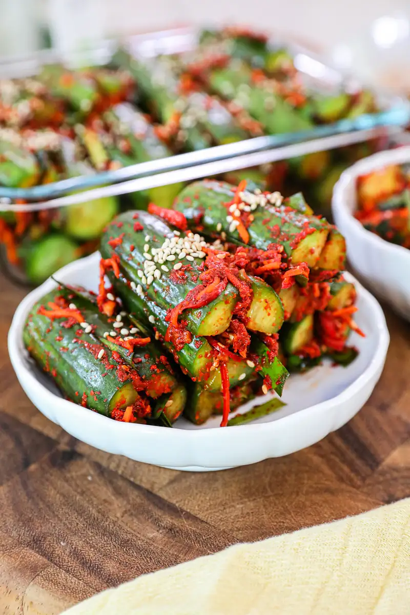 Vegan Cucumber Kimchi, Oi Sobagi