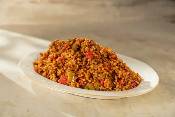 Pilaf de bulgur con verduras