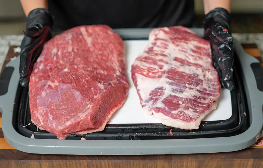 Cómo separar la parte plana de la punta del brisket