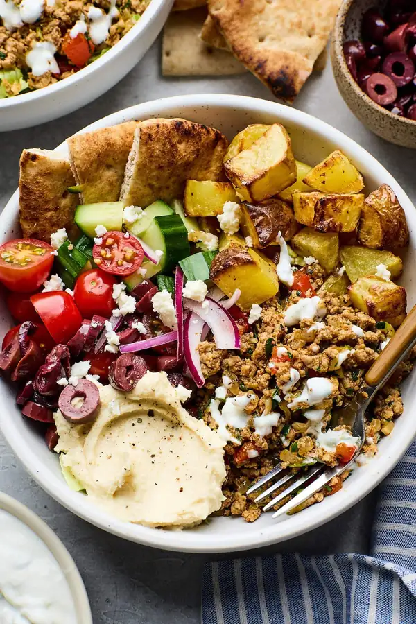 Greek Ground Turkey Bowls
