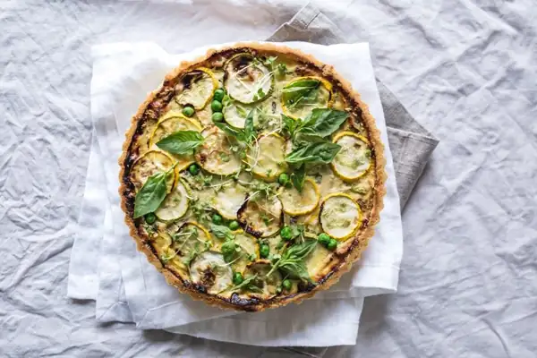 Herb-infused Summer Squash Tart