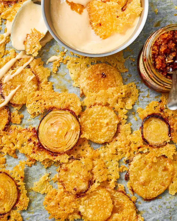 Crispy Parmesan Onion Ring Chips Recipe