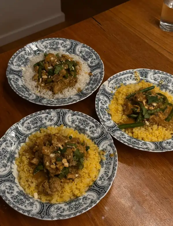 Coconut Chicken Curry & Homemade Naan