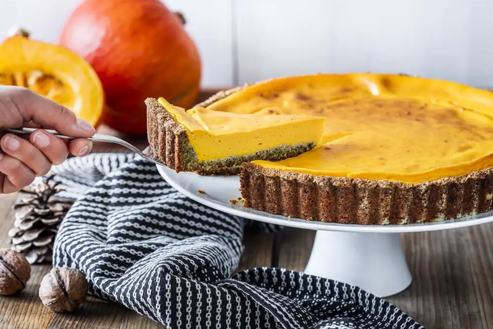 Tarta de calabaza sin gluten y sin azúcar