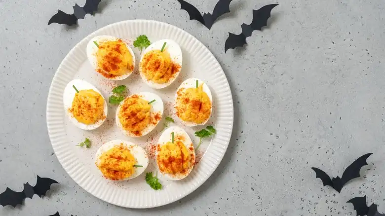 How To Make Spiderweb Deviled Eggs For Halloween