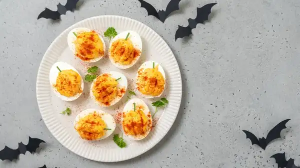 How To Make Spiderweb Deviled Eggs For Halloween