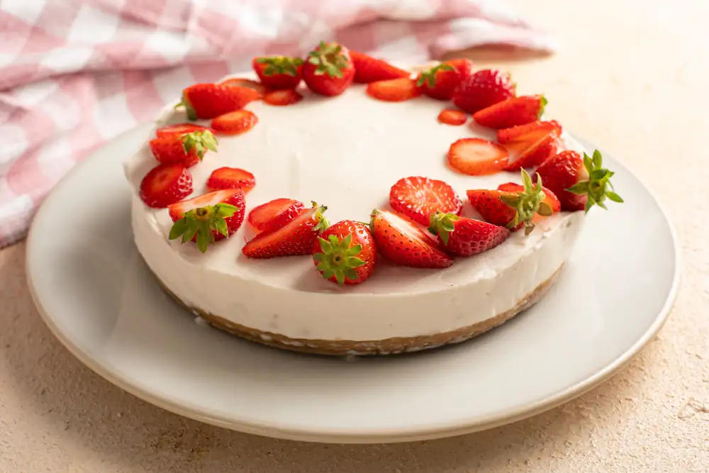 Strawberry cheesecake without gelatin