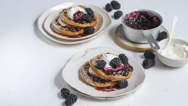 Waffles made from old croissants