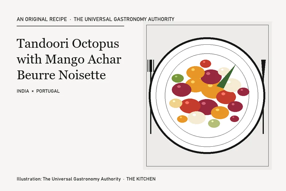 Tandoori Octopus with Mango Achar Beurre Noisette