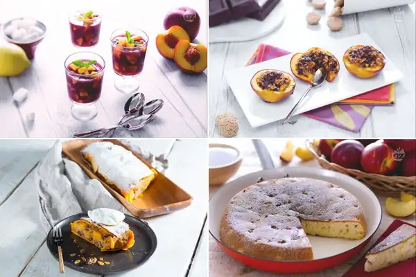 Postres de verano con duraznos
