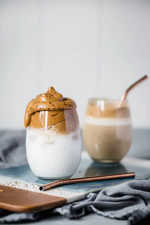 Whipped dalgona coffee, dairy-free, low carb