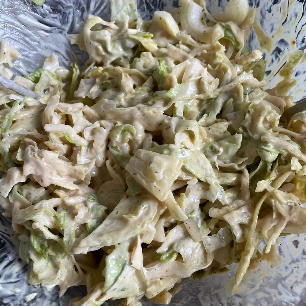 Andy's iceberg lettuce with yogurt dressing