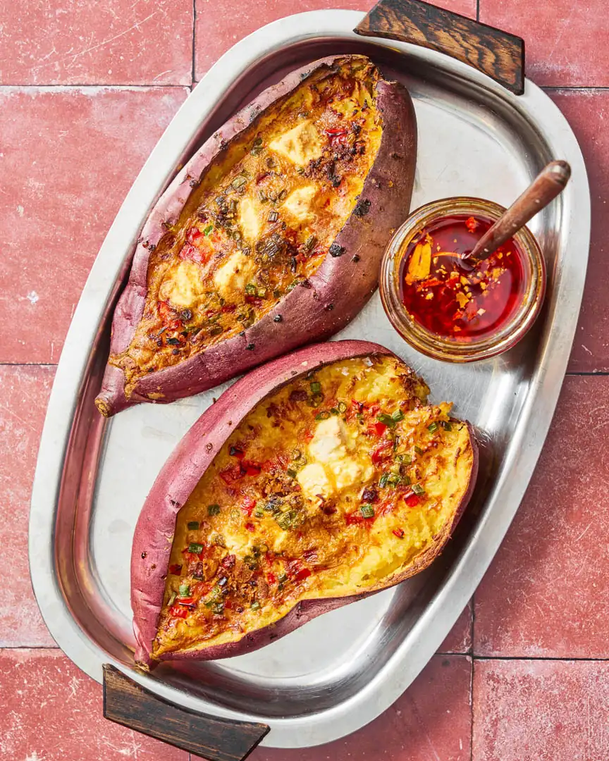 Egg-Stuffed Sweet Potatoes