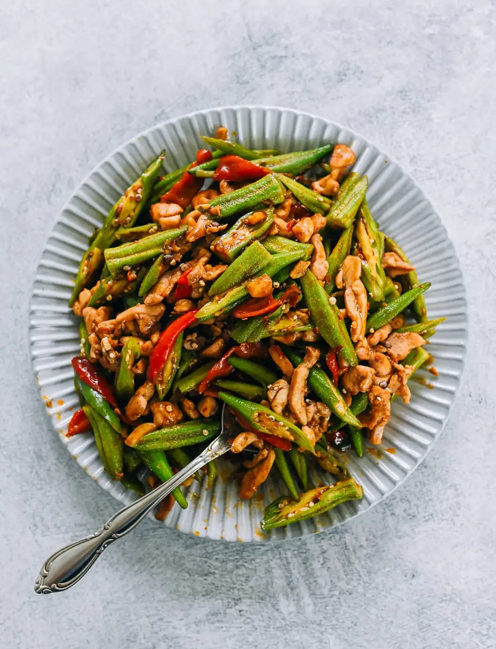 Okra Stir-fry with Chicken