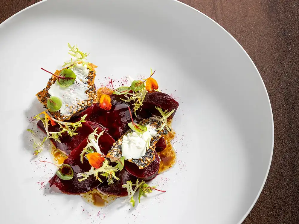 Beetroot with goat cheese