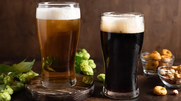 Lager and stout are separated by fermentation, roasting, and temperature.
