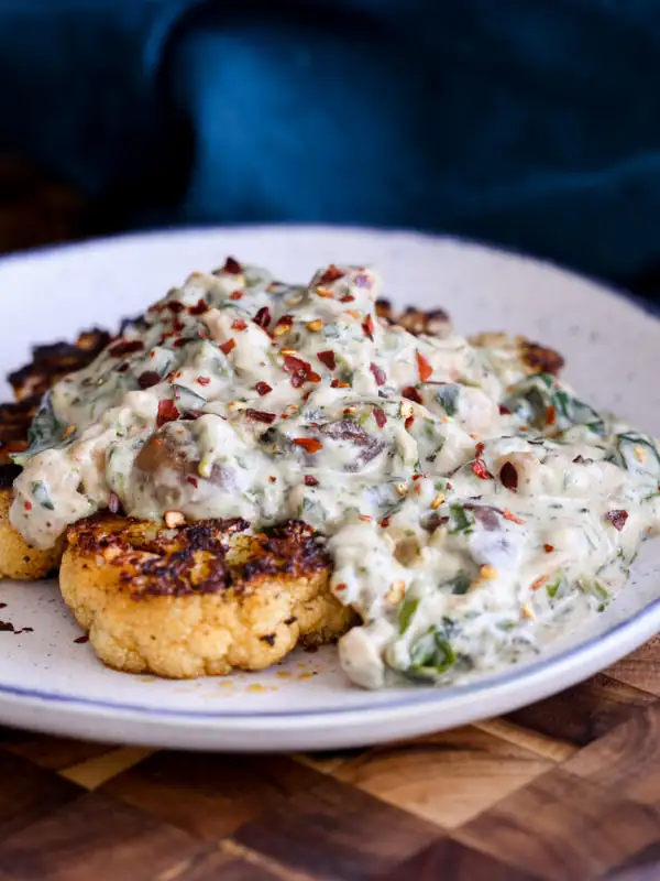 Vegan Chicken Florentine